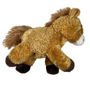 Aurora World Plush Pony Horse Stuffed Animal Brown White Soft Toy 8 inch